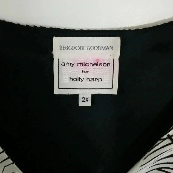 {Amy Michelson for Holly Harp} Vintage Feather Print Dress - Picture 13 of 14